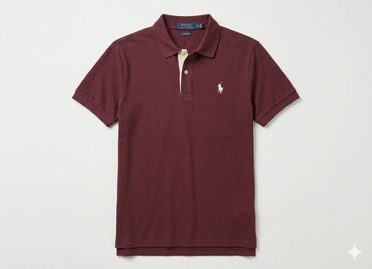 Elite Maroon Embroidered Polo