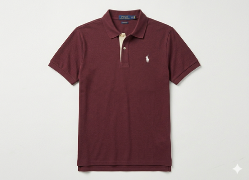 Elite Maroon Embroidered Polo