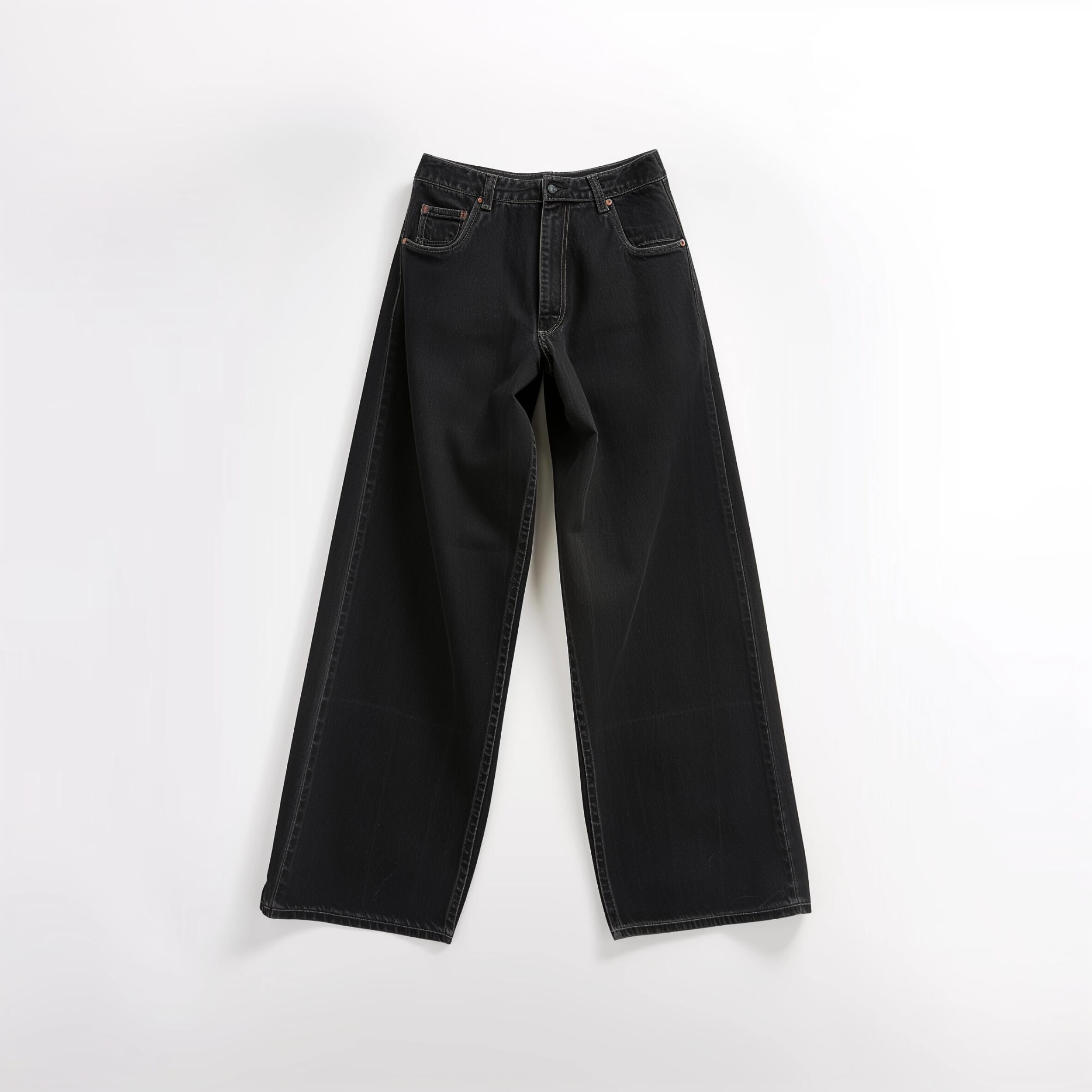 Essential Washed Black Baggy Jeans