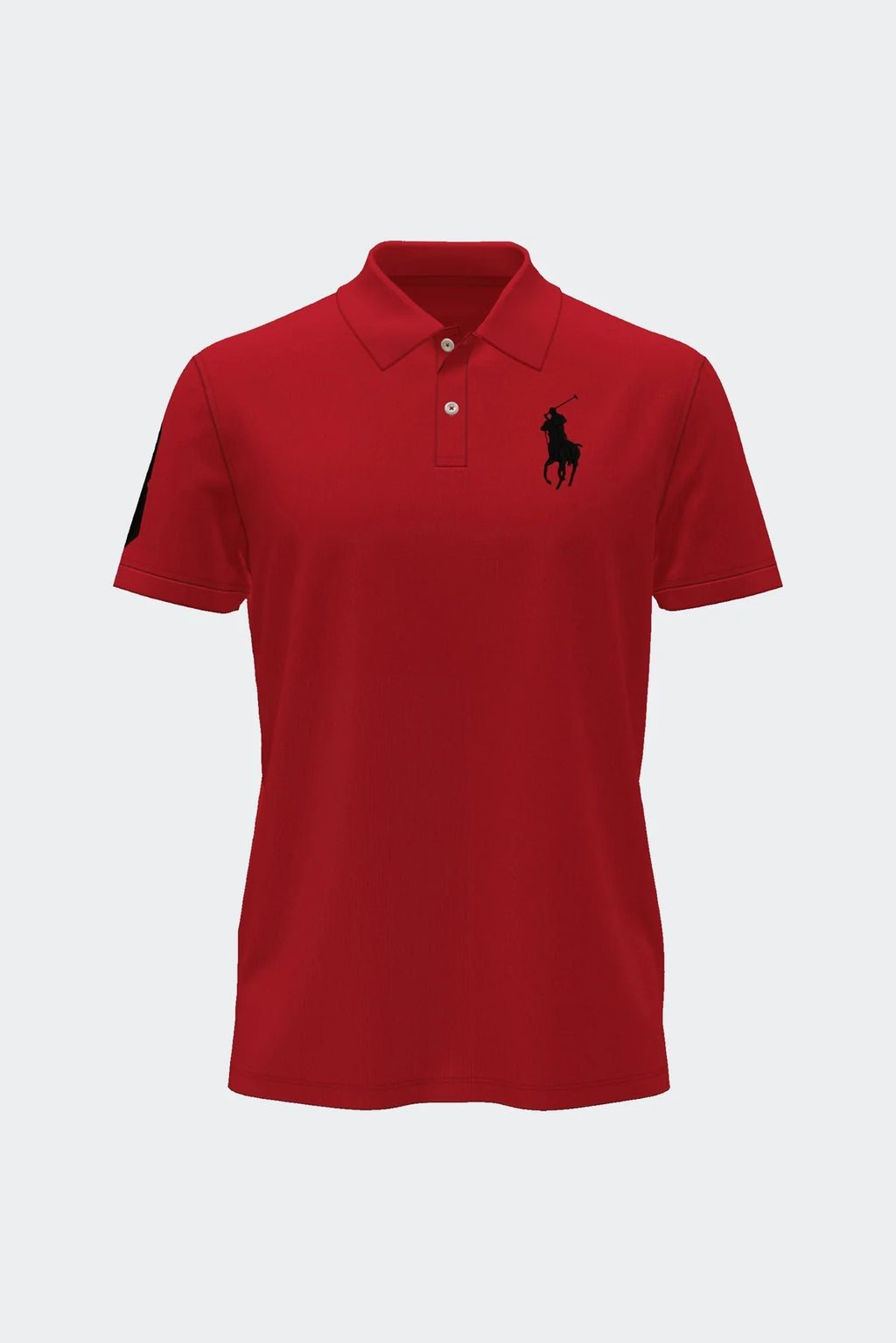Men’s Embroidered Red Big Pony Performance Polo Shirt