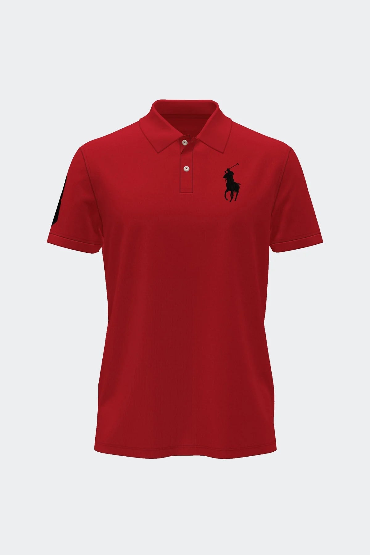 Men’s Embroidered Red Big Pony Performance Polo Shirt
